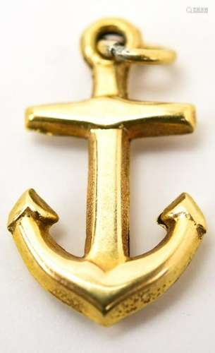 Estate 14kt Gold Birmingham Ship Anchor Pendant