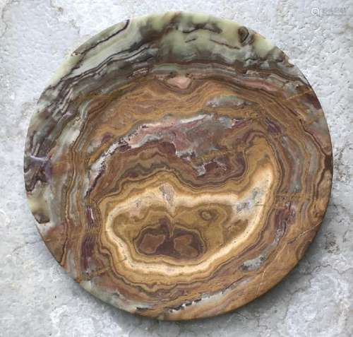 Natural Agate Specimen Carved as a Plate