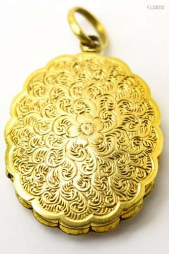 Antique 19th C 10kt Yellow Gold Locket