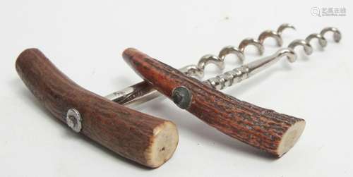 2 Horn Handle Corkscrew / Wine Bottle Openers