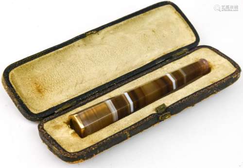 Antique 19th C Scottish Aqate Cigarette Holder