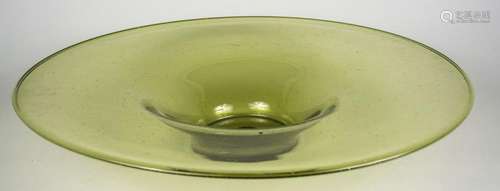 Green Glass Centerpiece Bowl