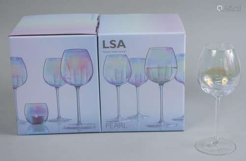 LSA International Set of Eight Wine Glasses