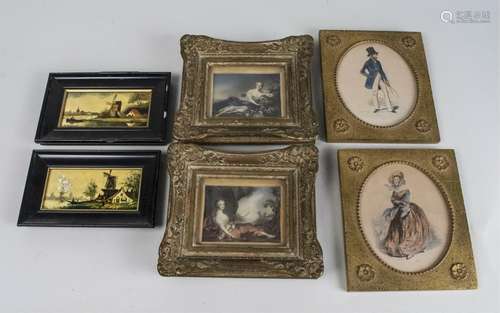 Three Pairs of Decorative Pictures