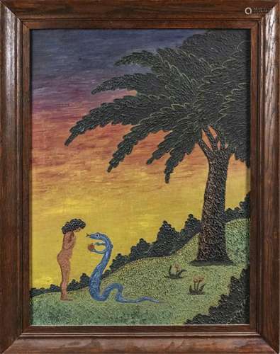 Oil on board (20th Century)