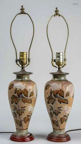 Pair of Asian Ceramic Lamps