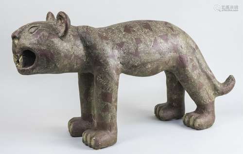 Ceramic Jaguar Sculpture