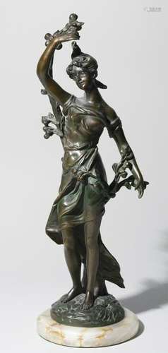 Hippolyte Moreau Bronze Female Figure