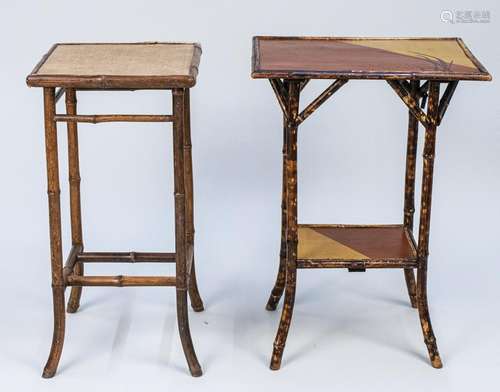 Two Regency Style Faux Bamboo Tables