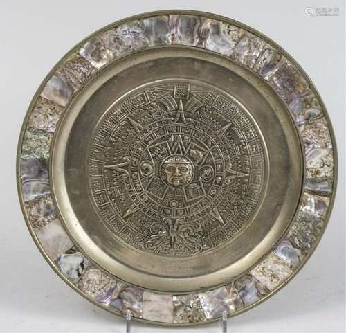 Mexican Aztec Calendar Plate