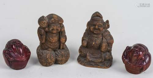 Two Pairs of Chinese Figures