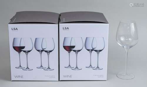 LSA International Set of Eight Wine Glasses