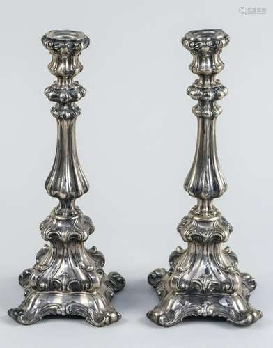 Pair of Silver Candlesticks