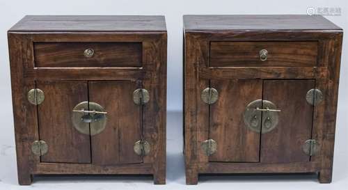 Pair of Asian Hardwood Side Tables