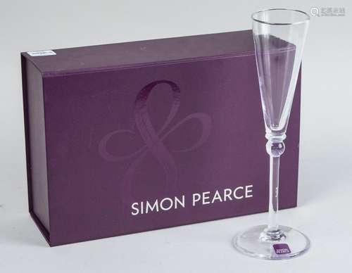 Pair of Simon Pearce Champagne Glasses