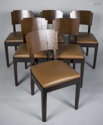 Set of Six Art Deco Chairs