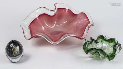 Group of Art Glass Decorations