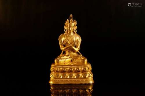 A gilt-bronze figure of vajradhara