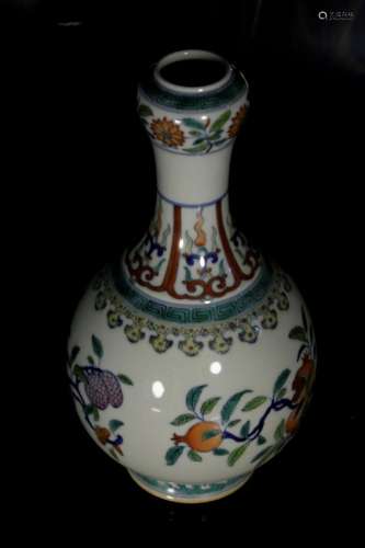 A pair of doucai blue and white vase