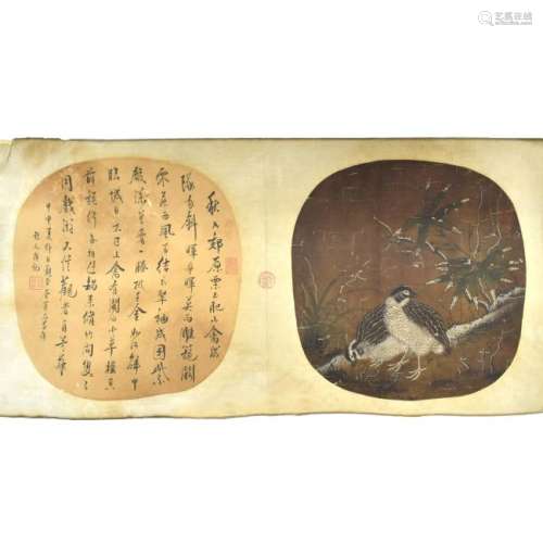 CHINESE CALLIGRAPHY AND SILK PAINTING