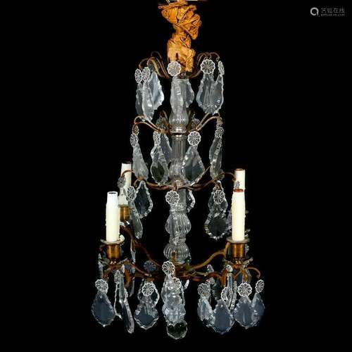 A crystal chandelier.