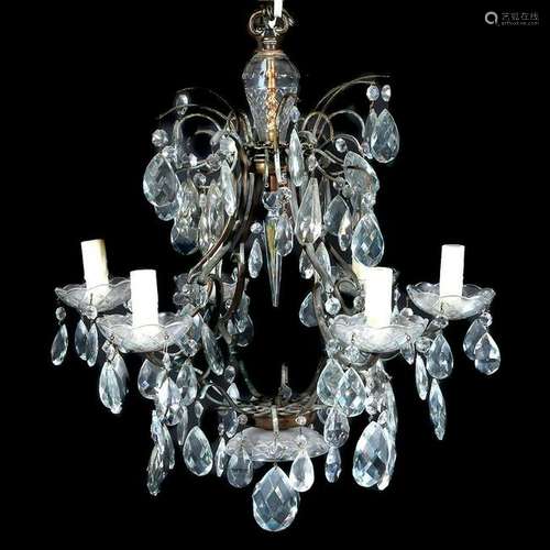 A crystal chandelier.