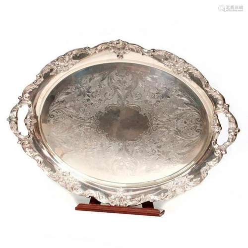 A silver plate tray.