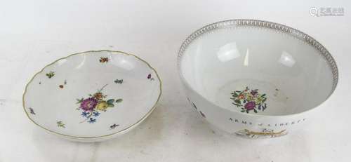 Limoges Bowl and Porcelain Dish