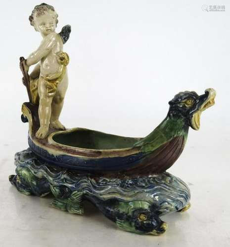 Majolica English Cherub Gondola