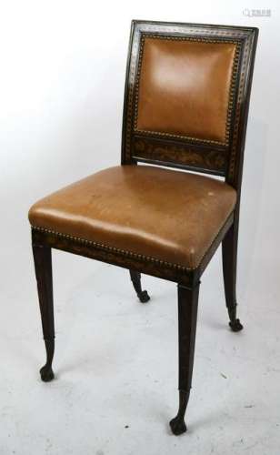 Antique Marquetry Inlaid Side Chair