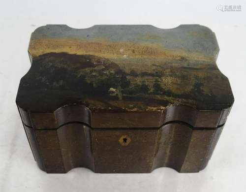 Antique Hand-Painted Caddy