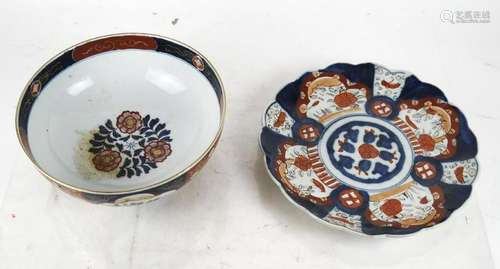 Japanese Porcelain Bowl and a Scallop Charger