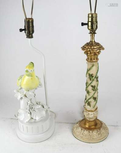 Two Lamps: Column and Bird-Form