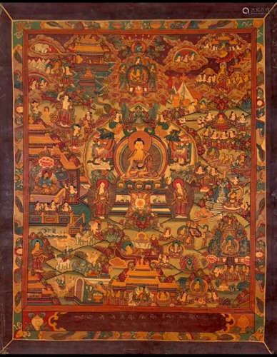 A TIBETAN PHARMACIST BUDDHA THANGKA