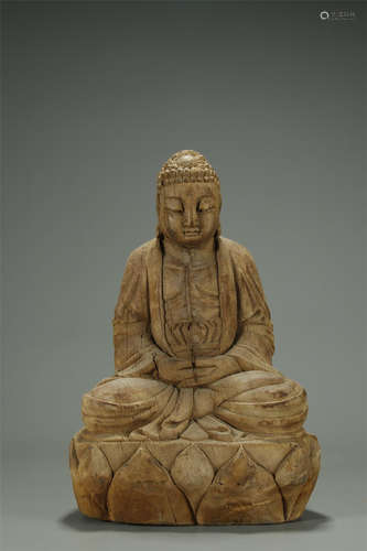 A WOOD BUDDHA