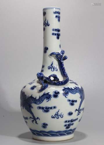 GUANGXU MARK, CHINESE BLUE & WHITE VASE