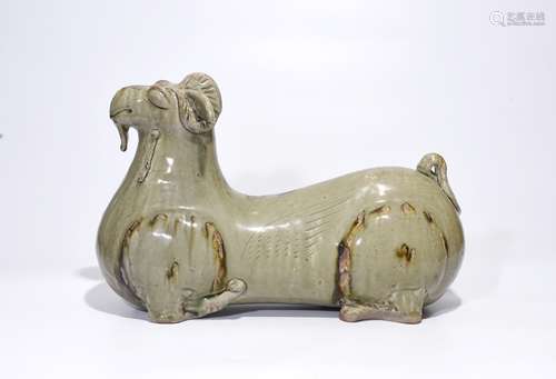 CHINESE CELADON GLAZED GOAT