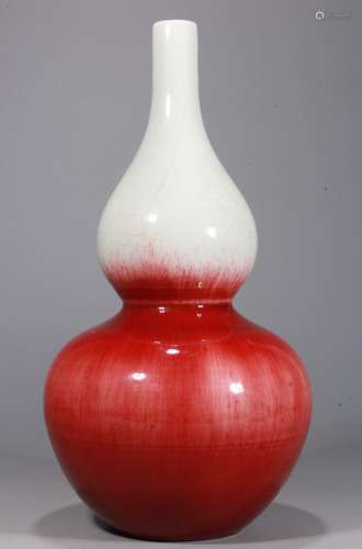 CHINESE RED GLAZED VASE