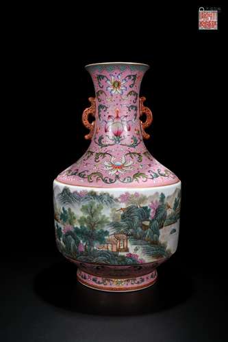 CHINESE FAMILLE ROSE VASE