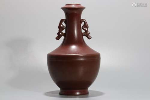 CHINESE BROWN GLAZED VASE