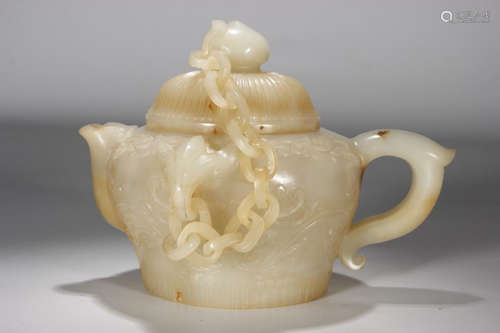 A HETIAN JADE TEAPOT