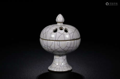 A FOLLOW GUAN GLAZE HIGH FEET INCENSE CENSER