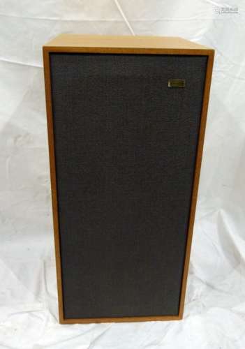 Pair of Spendor Audio System speakers, serial number 1802 and 1883, in stained wood cases  Condition