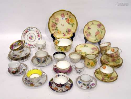 Hammersley & Co. porcelain part tea-service, 20th century, printed green marks, pattern no. 13631,