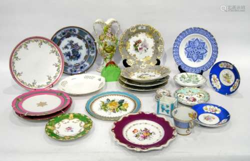 Various items of English and Continental pottery and porcelain, to include:a Staffordshire