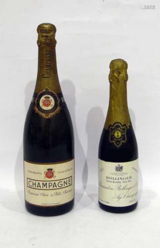 Bollinger extra quality very dry champagne half bottle and Ranvier Pere and Fells champagne (2)