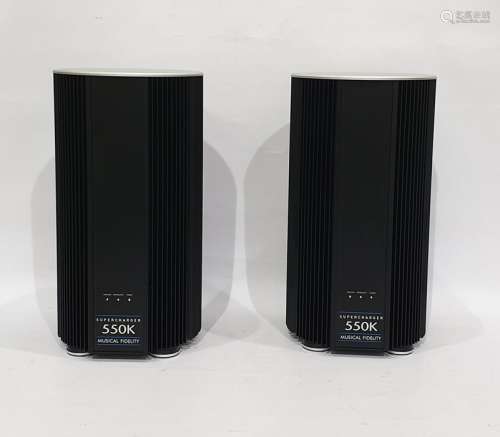 Pair of Music Fidelity Supercharger 550K amplifiers with cabling