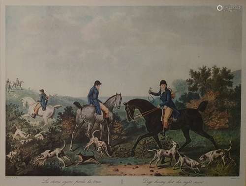 Colour print after H Alken, colour print after Vernet by Darcis 