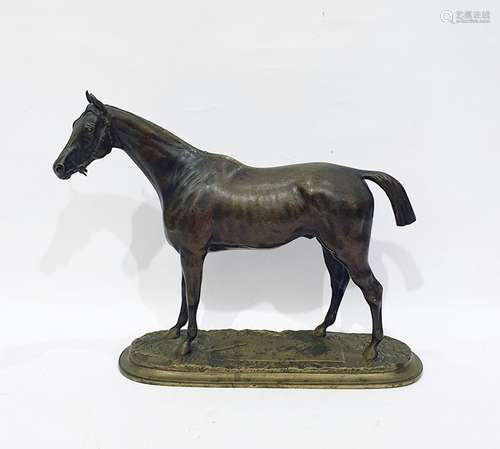 Pierre Leonordez bronze model of a race horse