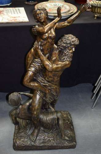 A GOOD LARGE 19TH CENTURY CONTINENTAL BRONZE FIGURE OF